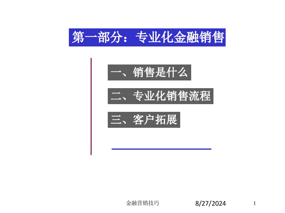 金融营销技巧专题课件