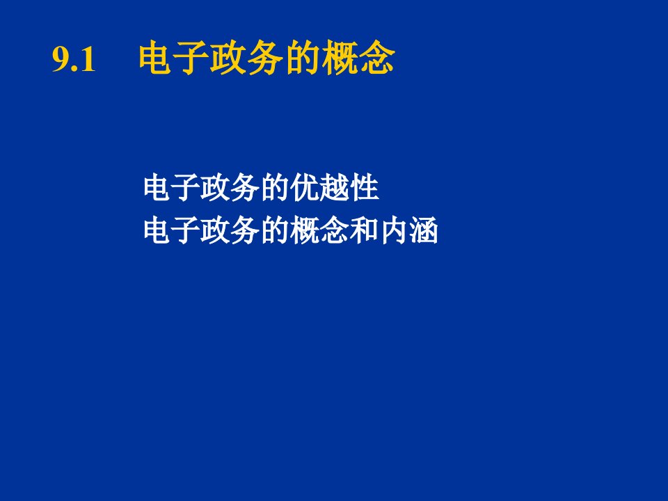 教学课件第九章电子政务