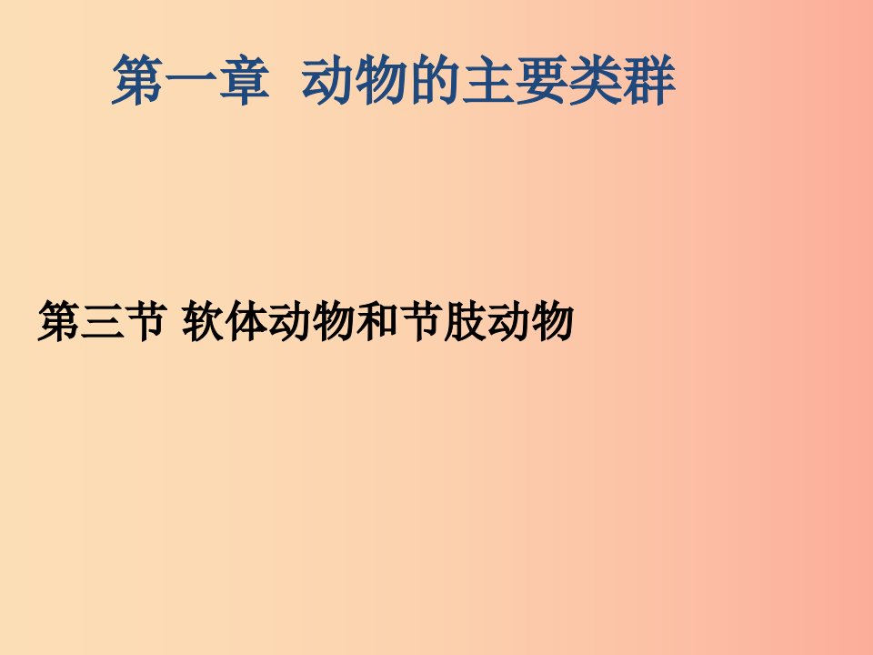 辽宁省凌海市2019年八年级生物上册5.1.3软体动物和节肢动物课件