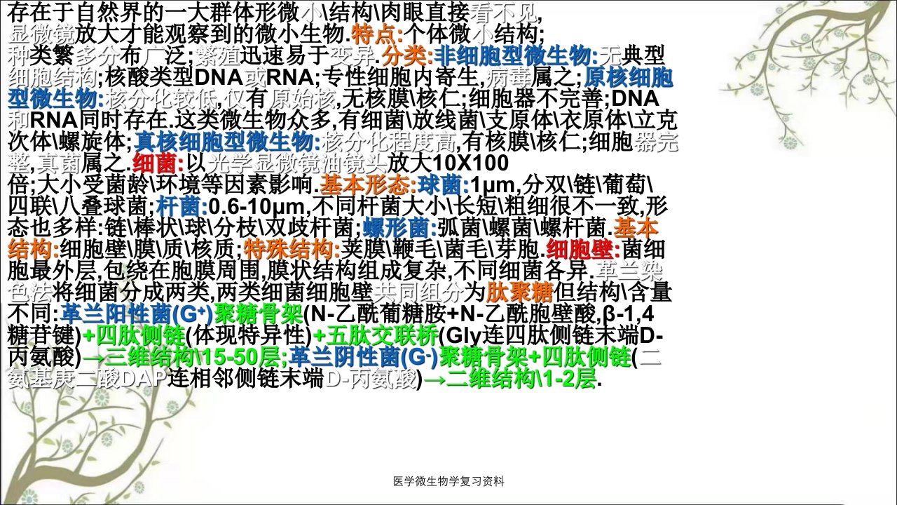 医学微生物学复习资料课件