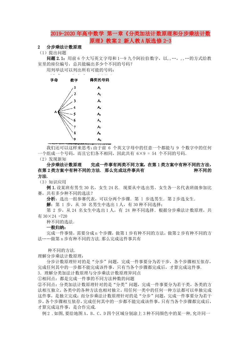 2019-2020年高中数学