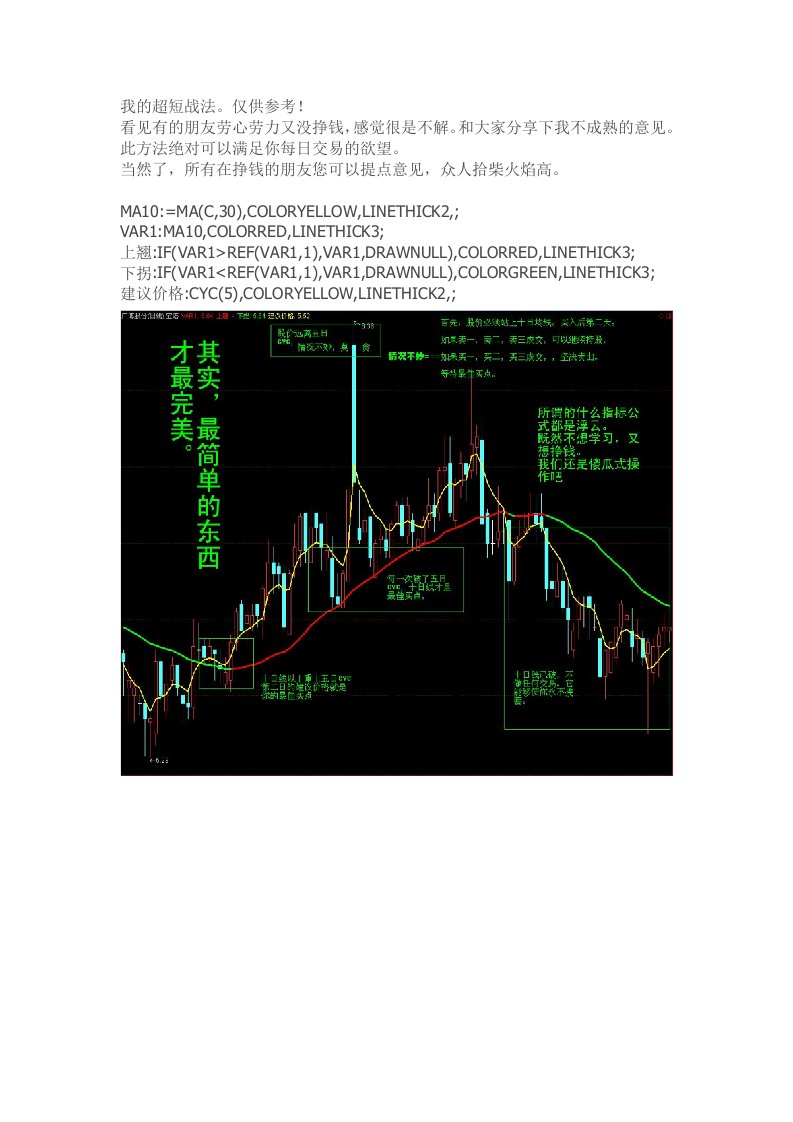 通达信指标公式源码超短线战法