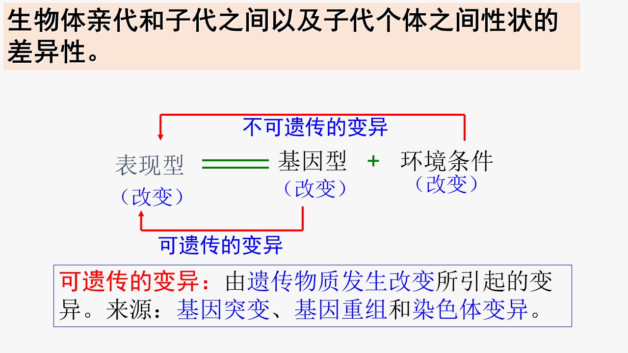 基因突变和基因重组ppt完美版课件