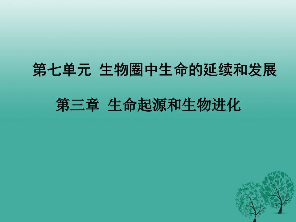 生命起源和生物进化复习ppt课件