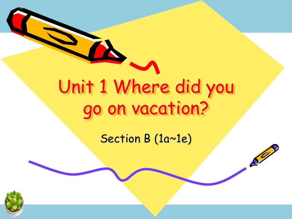 Unit　1　Where　did　you　go　on　vacation-Unit