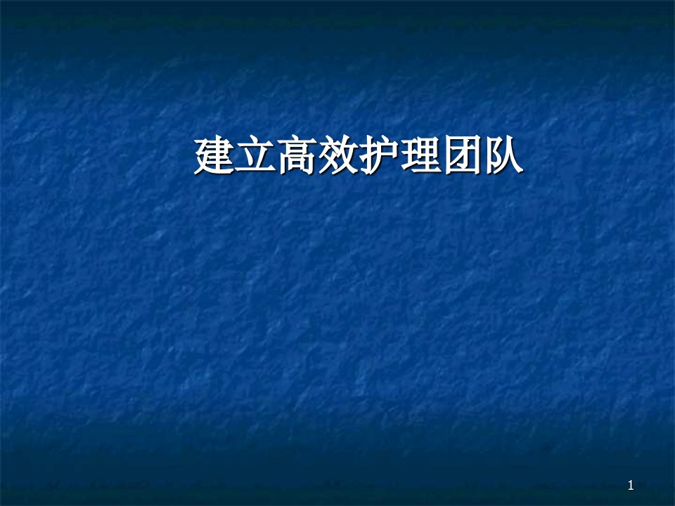 建设高效的护理团队ppt课件