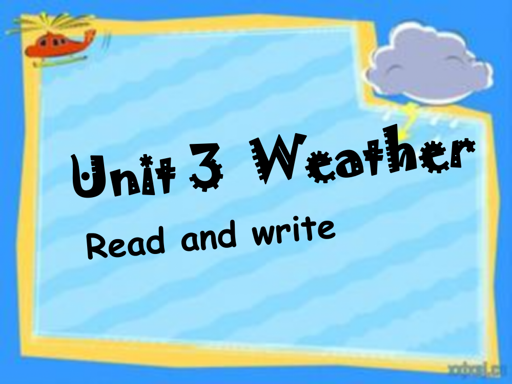 PEP小学英语四年级下册Unit-3-B-Read-and-write