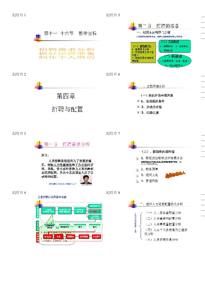 教学讲义招聘与配置