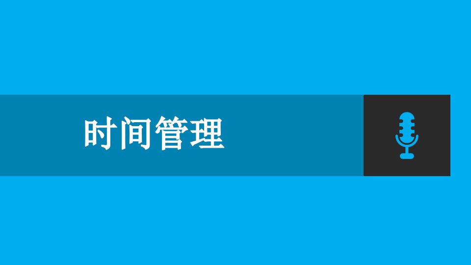 时间管理加案例PPT课件