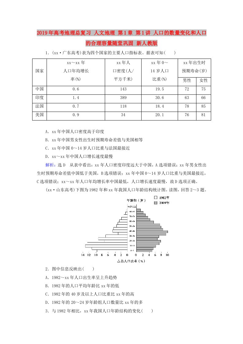 2019年高考地理总复习