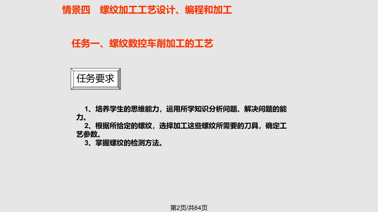 梯形螺纹加工方法湖北职业技术学院