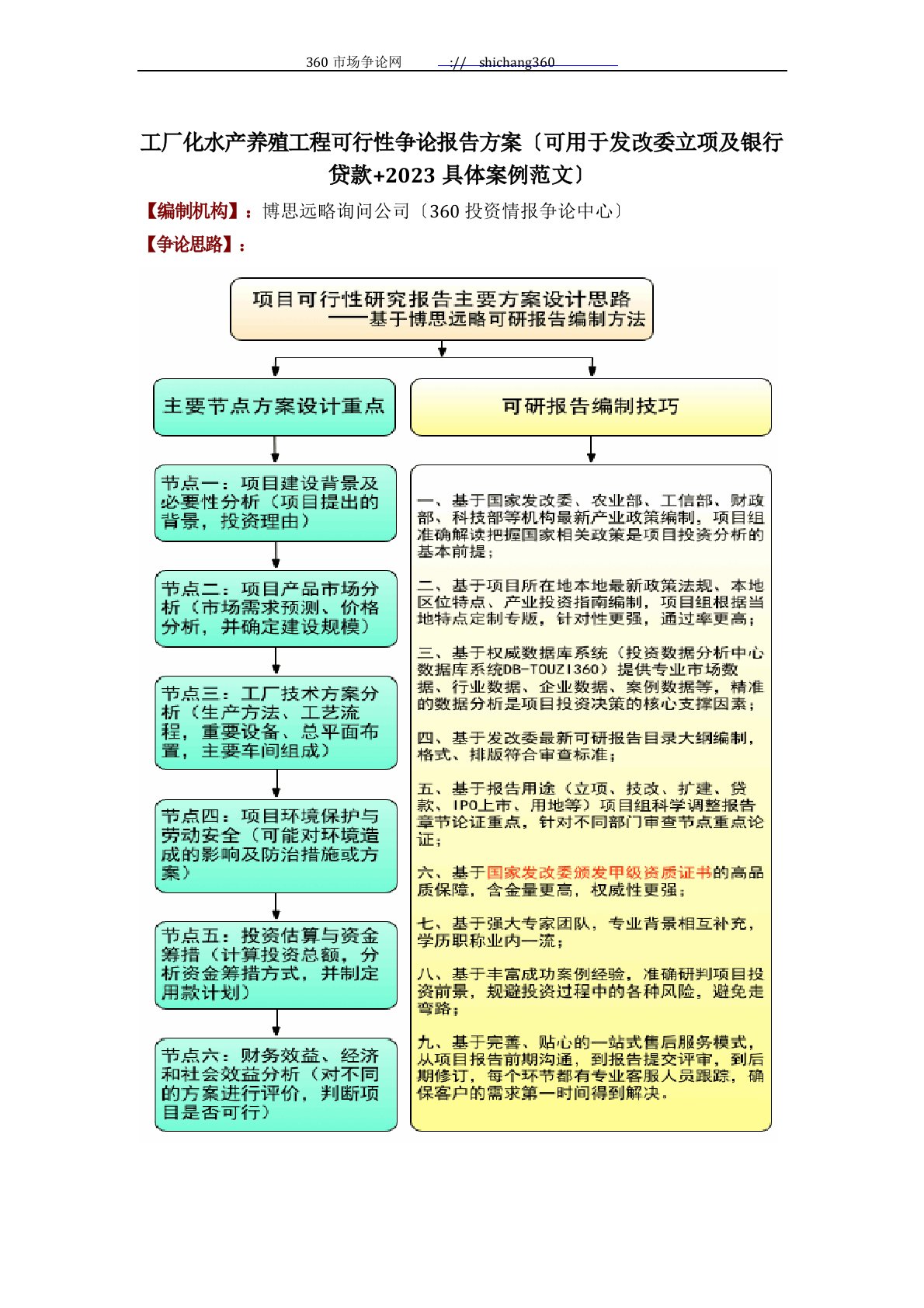 工厂化水产养殖项目可行性研究报告方案