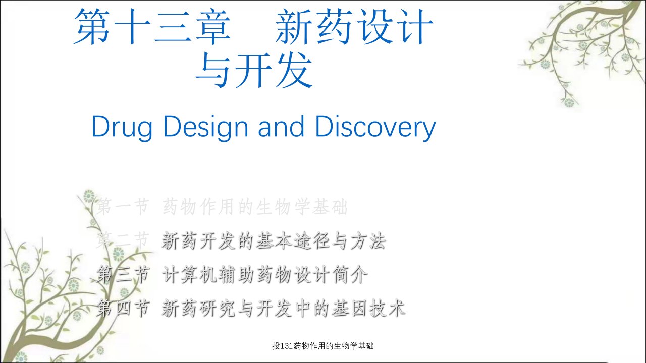 投131药物作用的生物学基础课件