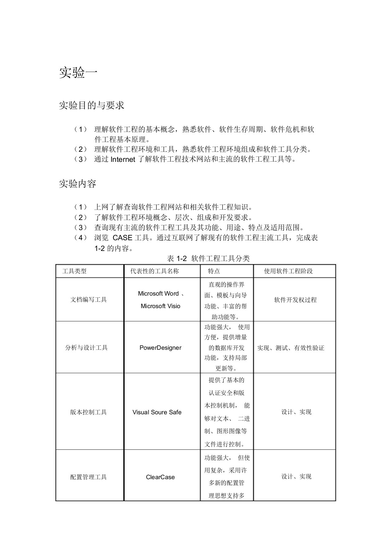 软件工程工具分类