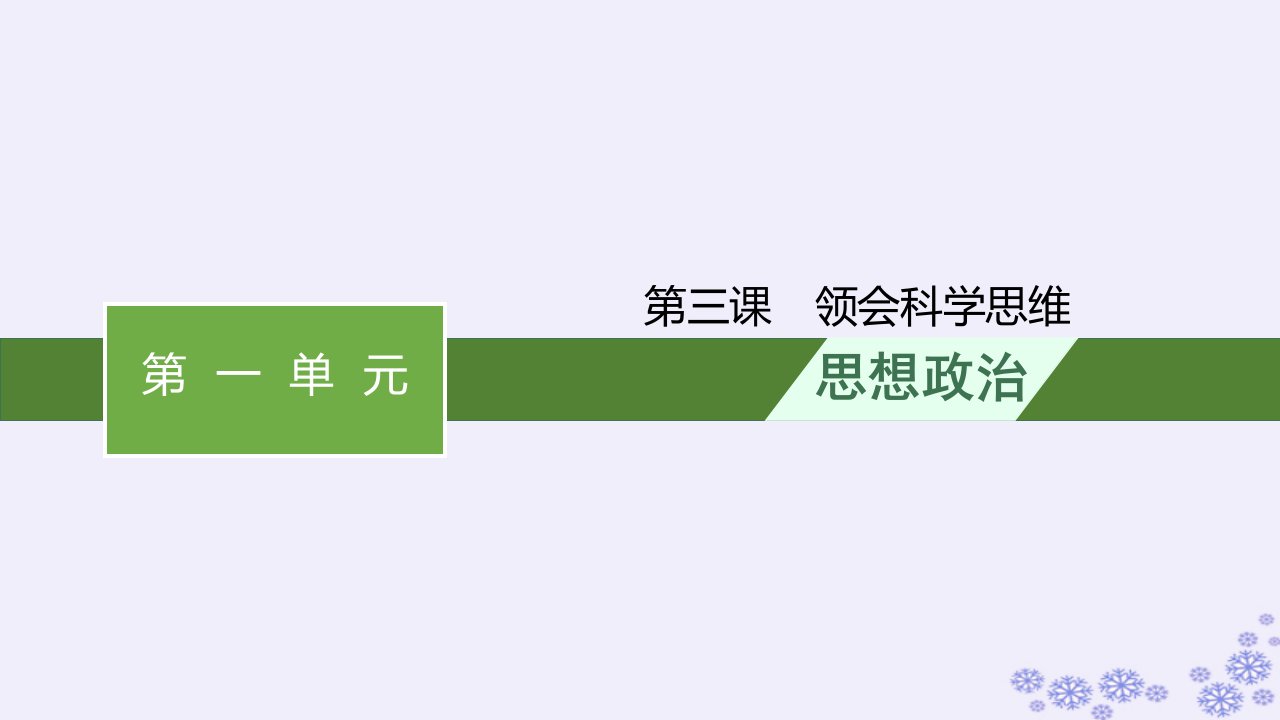 适用于新高考新教材2025届高考政治一轮总复习选择性必修3第3课领会科学思维课件