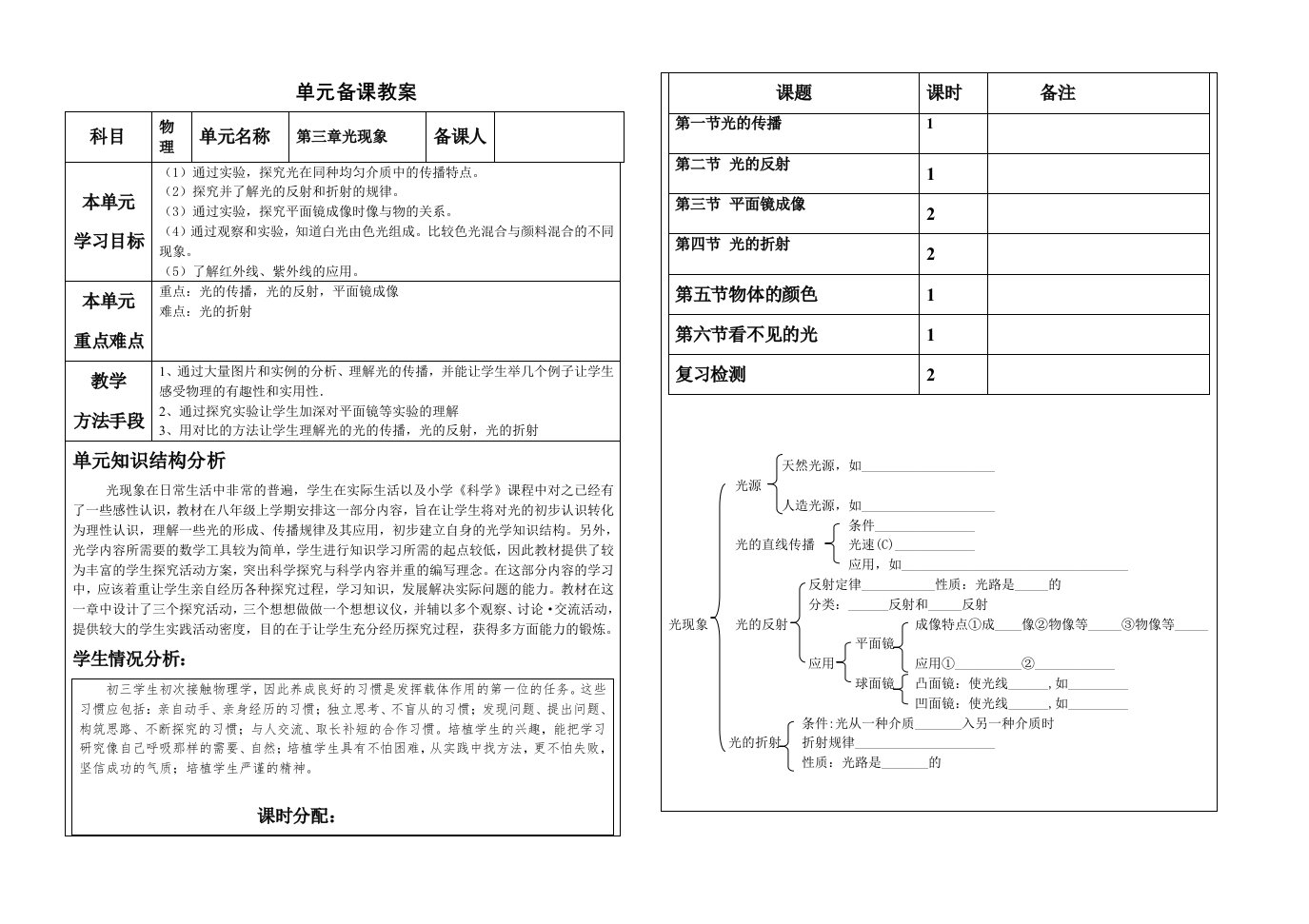 03章光现象单元备课