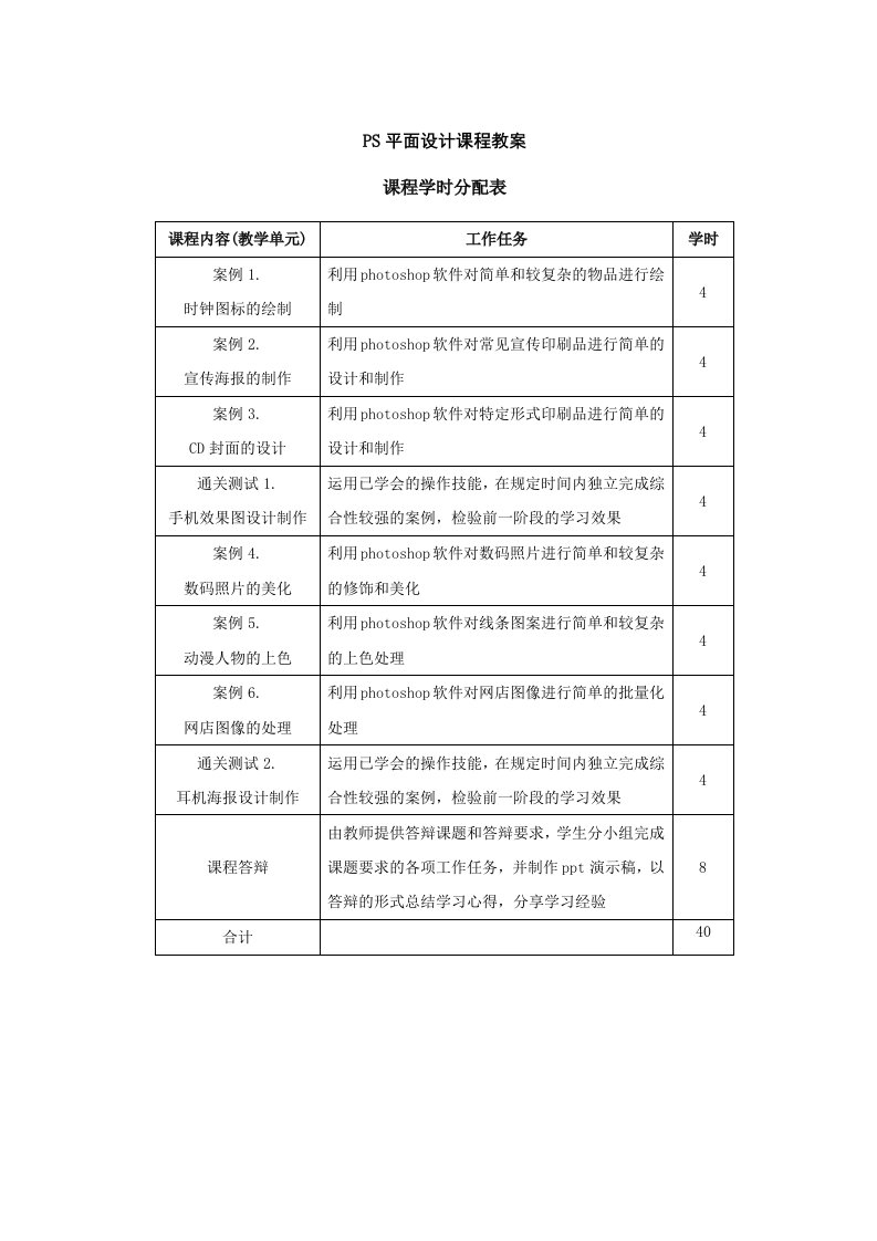 PS平面设计课程教案