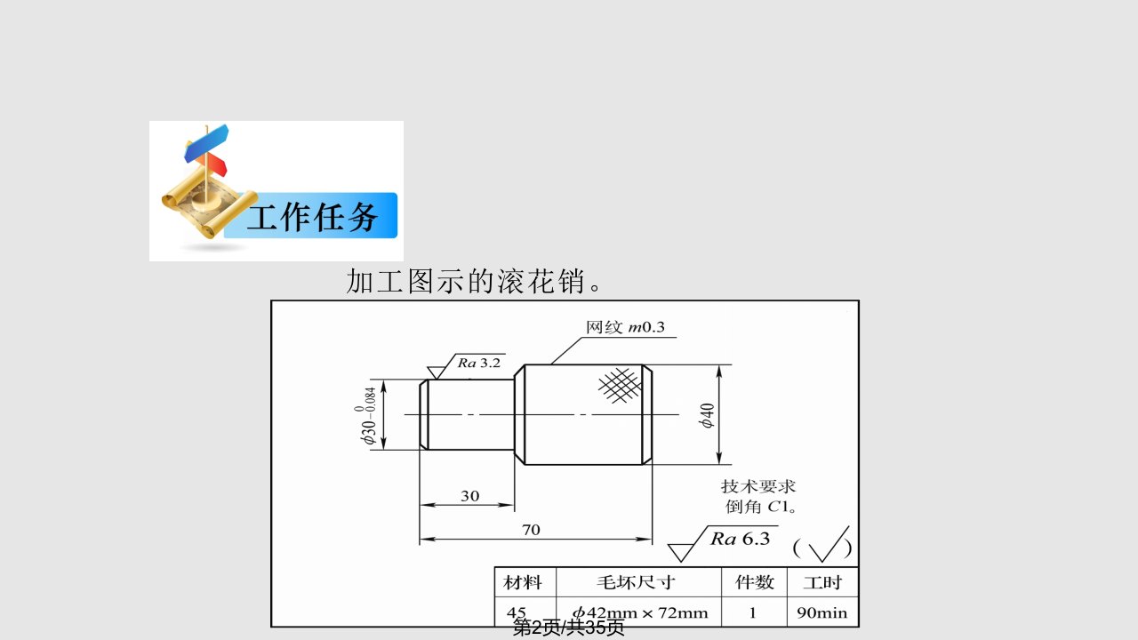 模块五滚花和车成形面