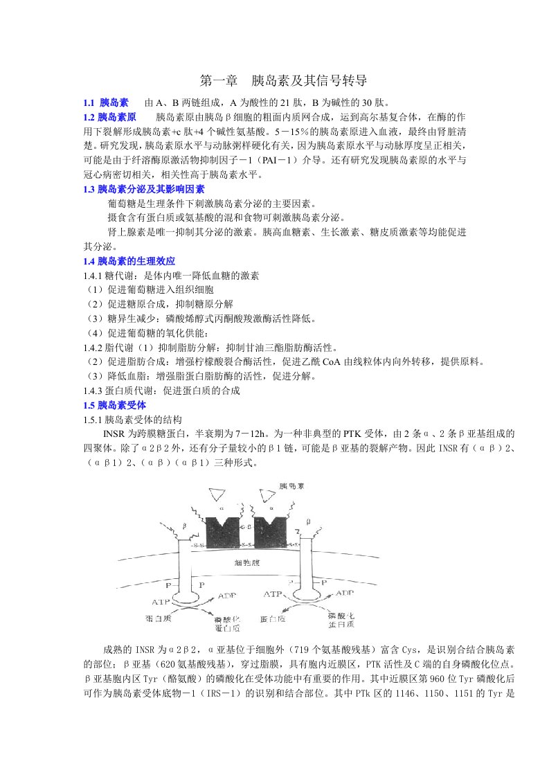 胰岛素抵抗原理doc-第一章