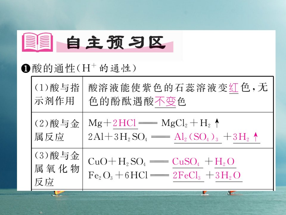 春九年级化学下册第10单元酸和碱实践活动6酸碱的化学性质作业课件新版新人教版