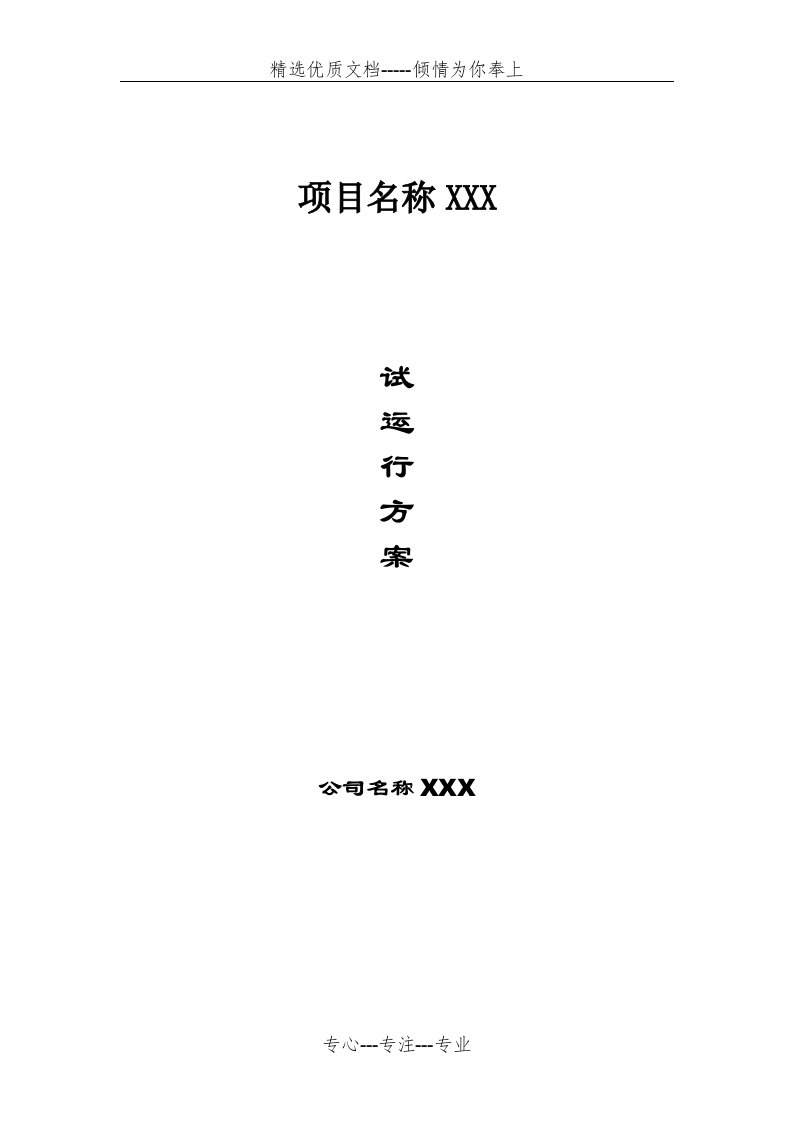 平安城市监控系统试运行方案(共12页)