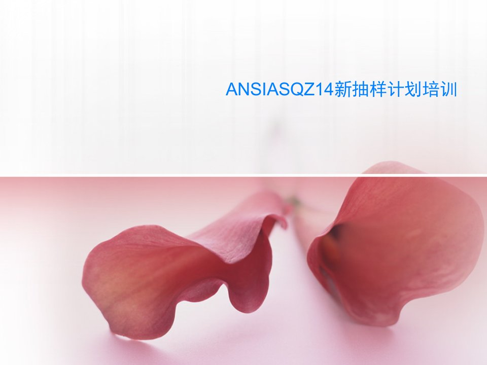 ANSIASQZ14新抽样计划培训