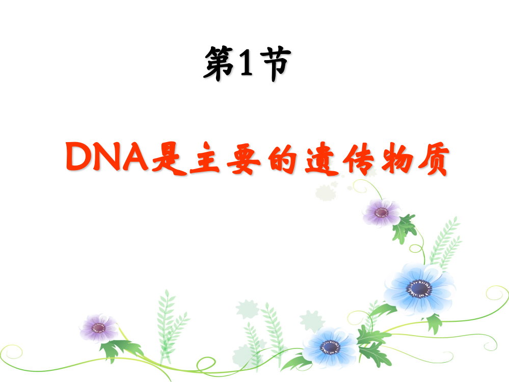 dna是主要的遗传物质(公开课课件)