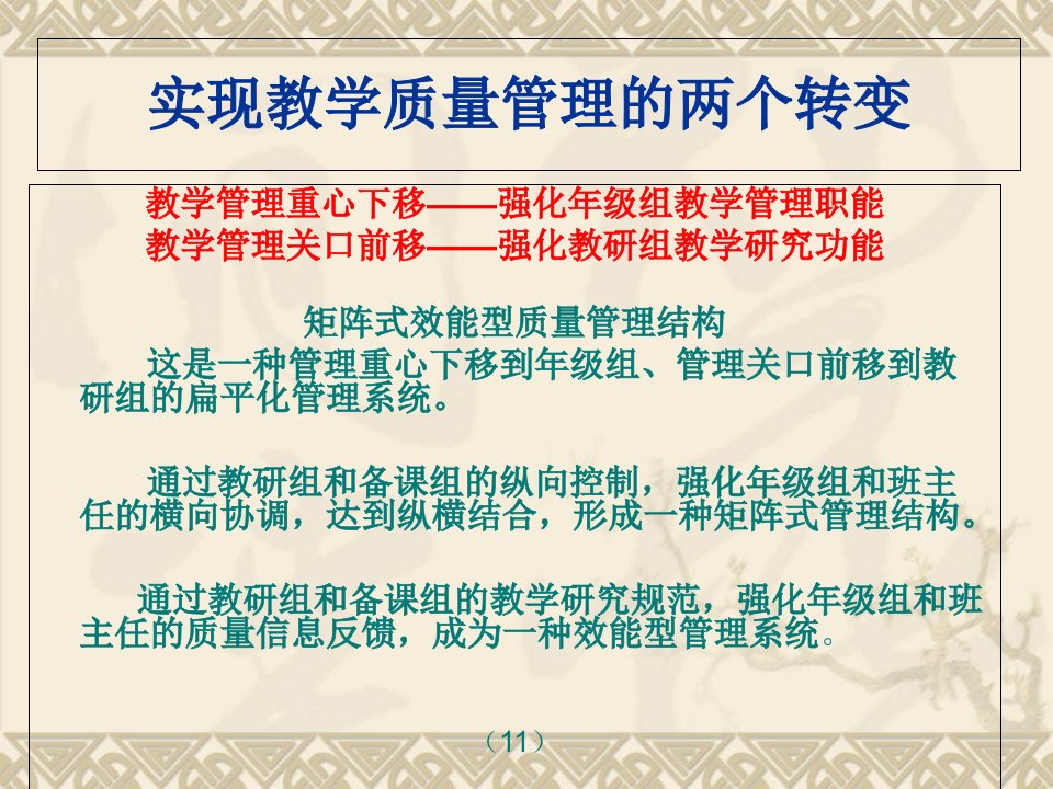 中小学教学质量管理组织结构图课件