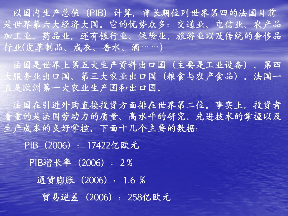 法国概况经济