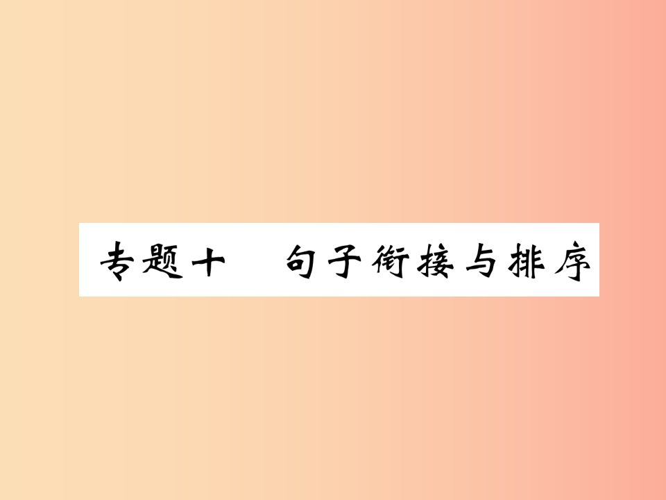 （百色专版）2019届中考语文总复习