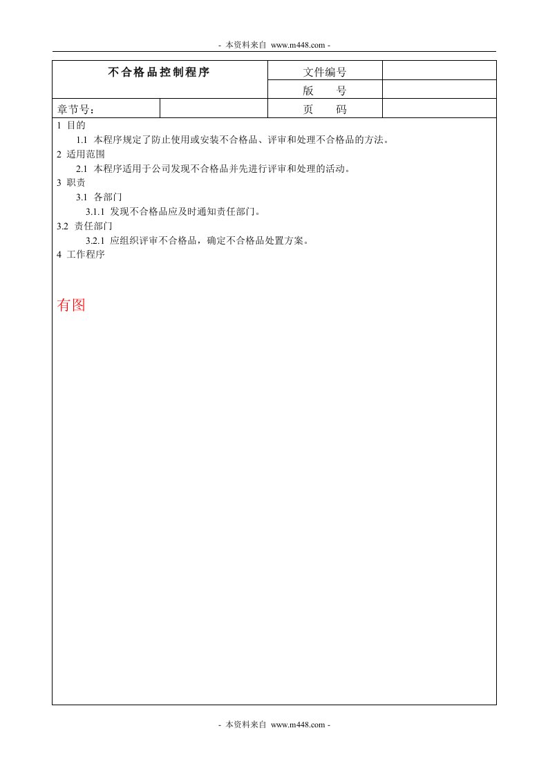 易游无限(无线游戏)公司ISO软件开发全套文档_不合格品控制程序-IT