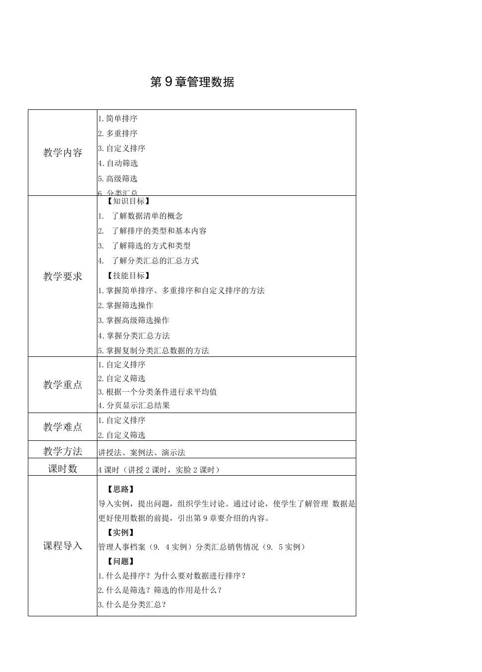 Excel数据处理与分析实例教程