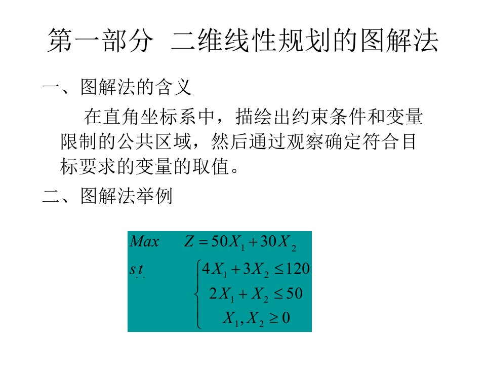 二维线性规划的图解法