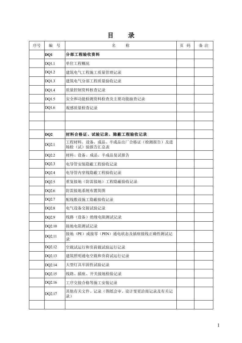 《电气工程验收资料》