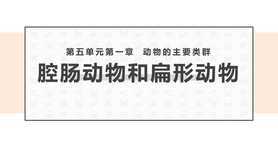 人教版八年级上册生物《腔肠动物和扁形动物》课件