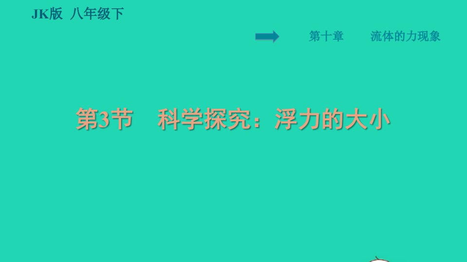 2022八年级物理下册第十章流体的力现象10.3科学探究：浮力的大小习题课件新版教科版