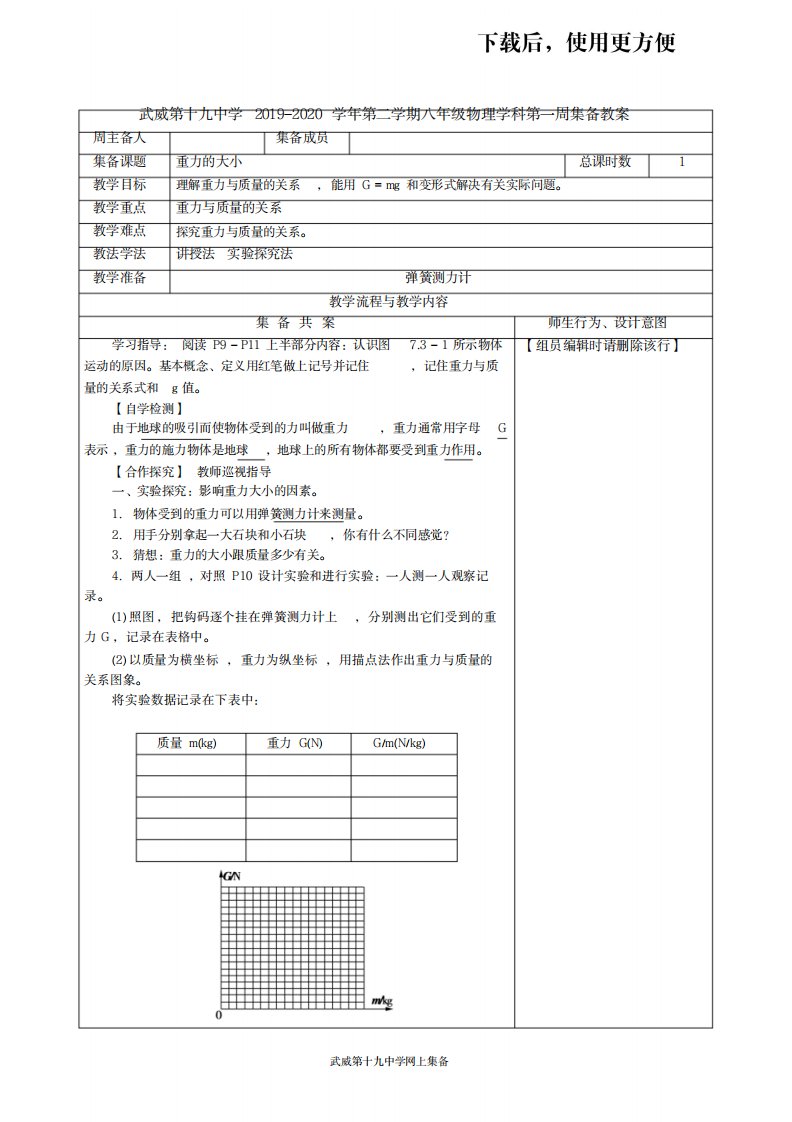 2023年八年级物理下学期《重力》精品讲义两课时