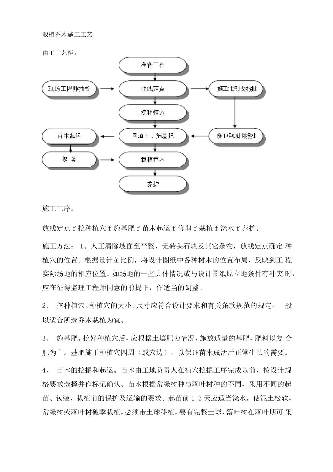 栽植乔木