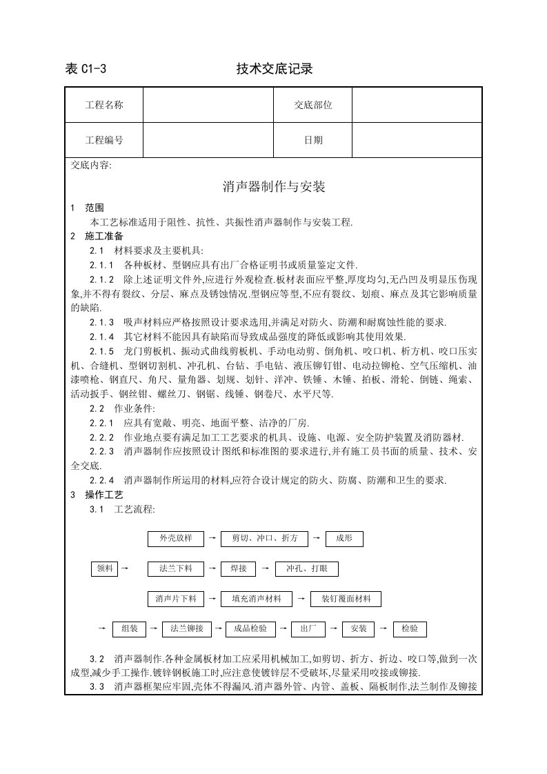 消声器制作与安装工艺[详细]