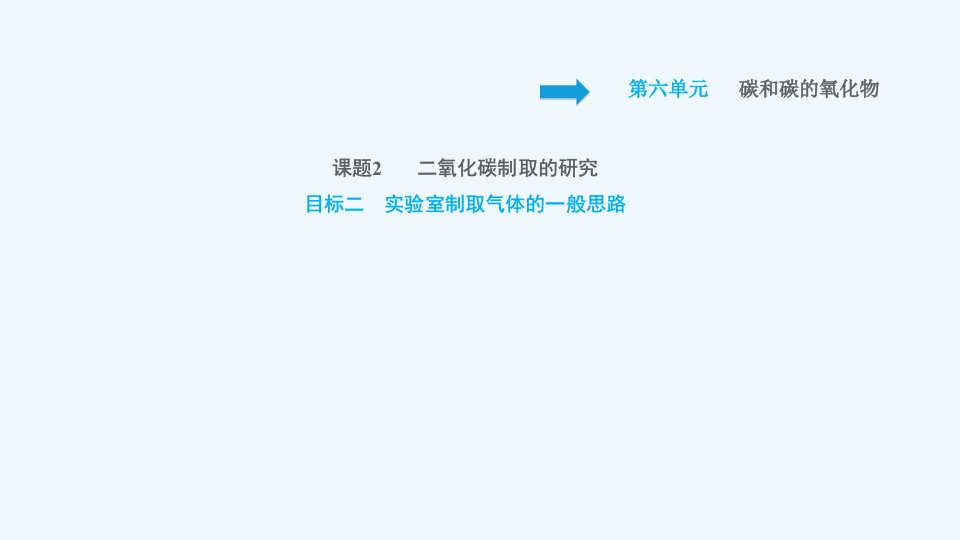 九年级化学上册第6单元碳和碳的氧化物课题2二氧化碳制取的研究目标二实验室制取气体的一般思路习题课件新版新人教版