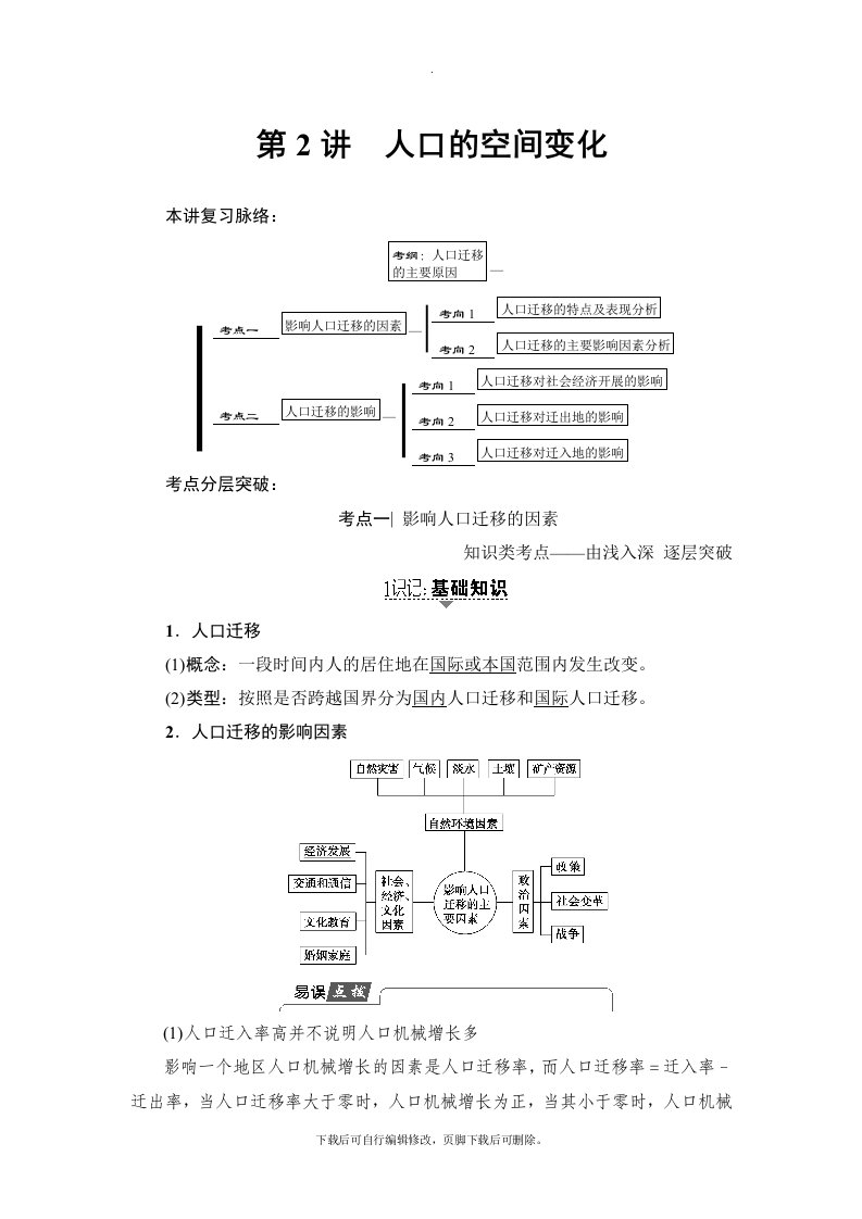 2021高考人教版地理一轮复习讲义：