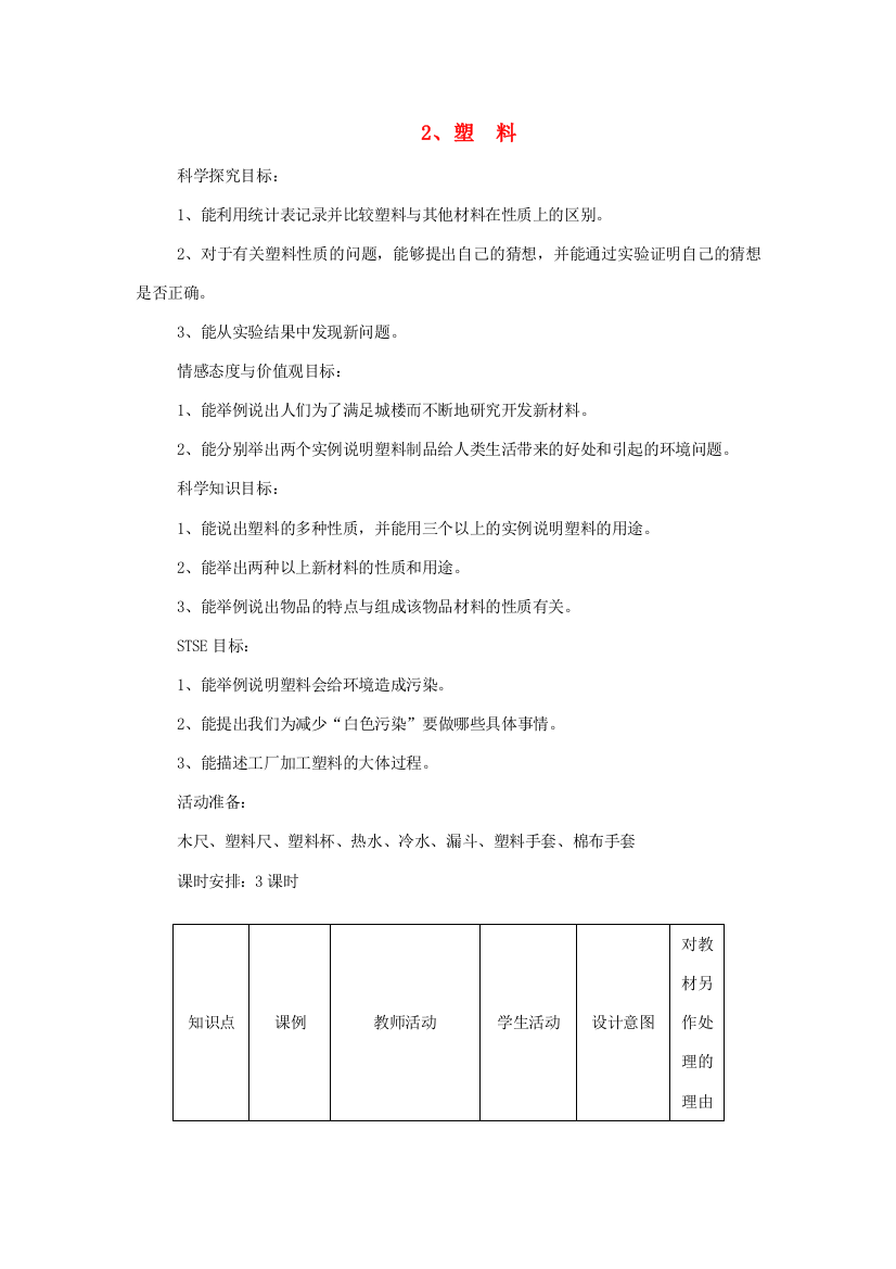 三年级科学下册