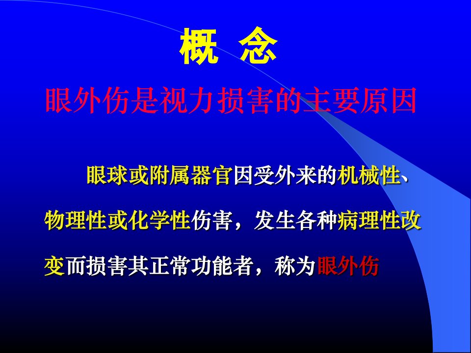 眼外伤专题讲座课件