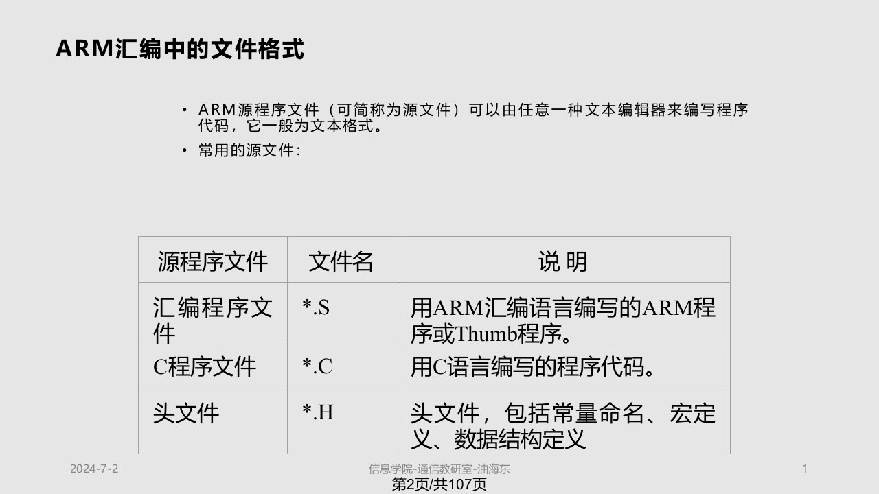 嵌入式系统设计与开发ARM汇编语言程序设计课件