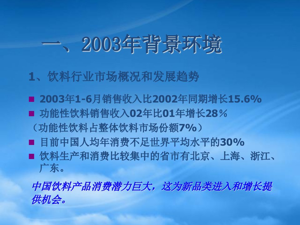 某体育饮料行销规划