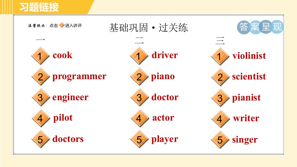 人教版B本八年级上册英语Unit6Period1SectionA1a2c习题课件