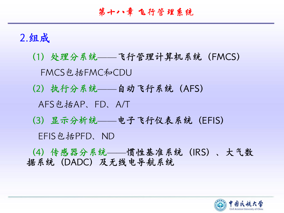 完成飞机横向剖面的飞行管理