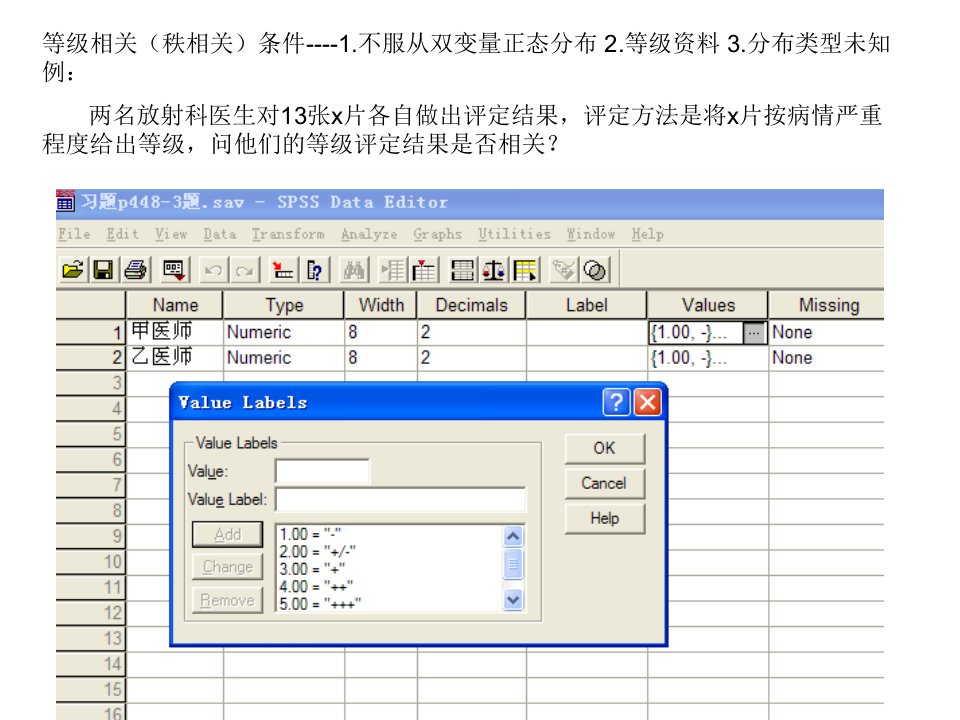 《spss秩相关》PPT课件