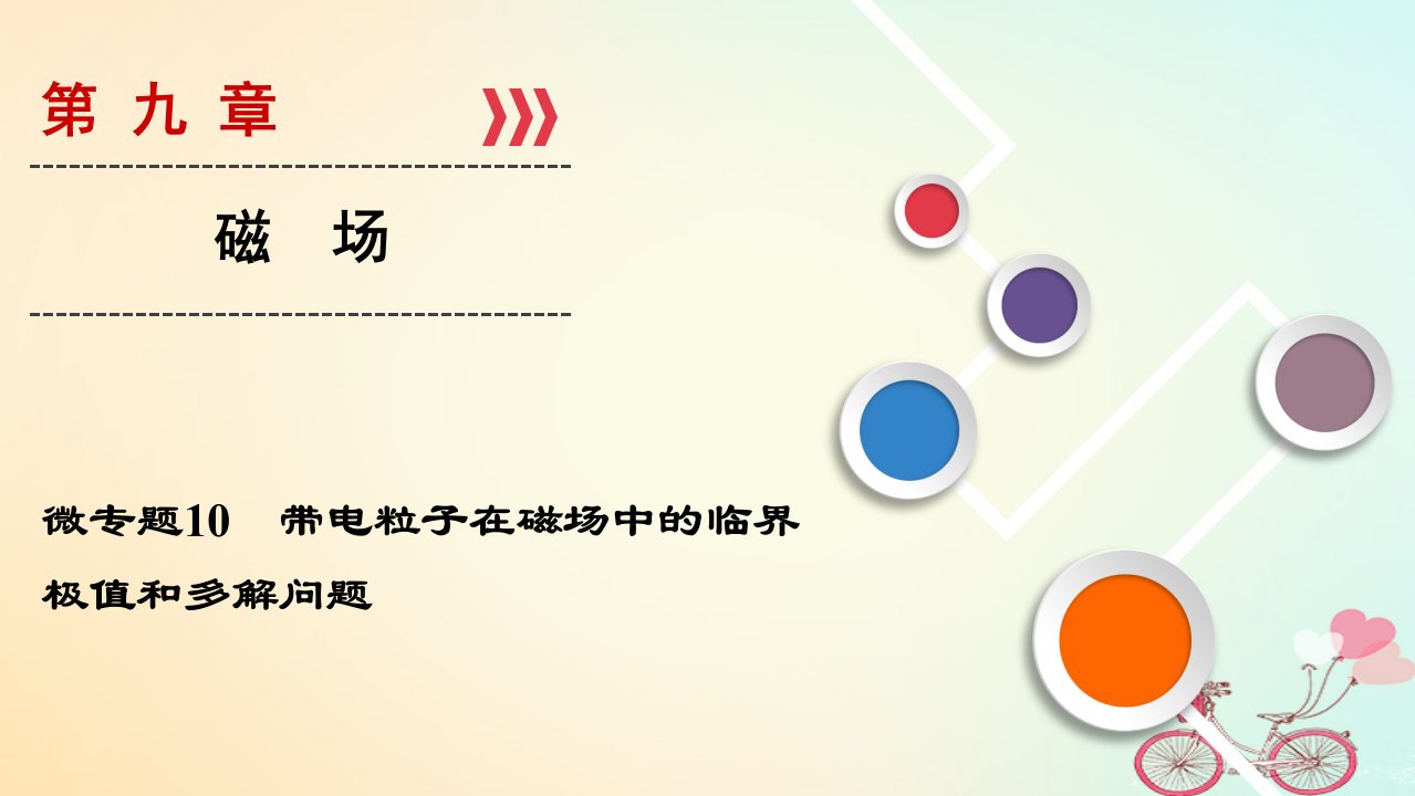 高考物理大一轮复习微专题10带电粒子在磁场中的临界极值和多解问题课件新人教版