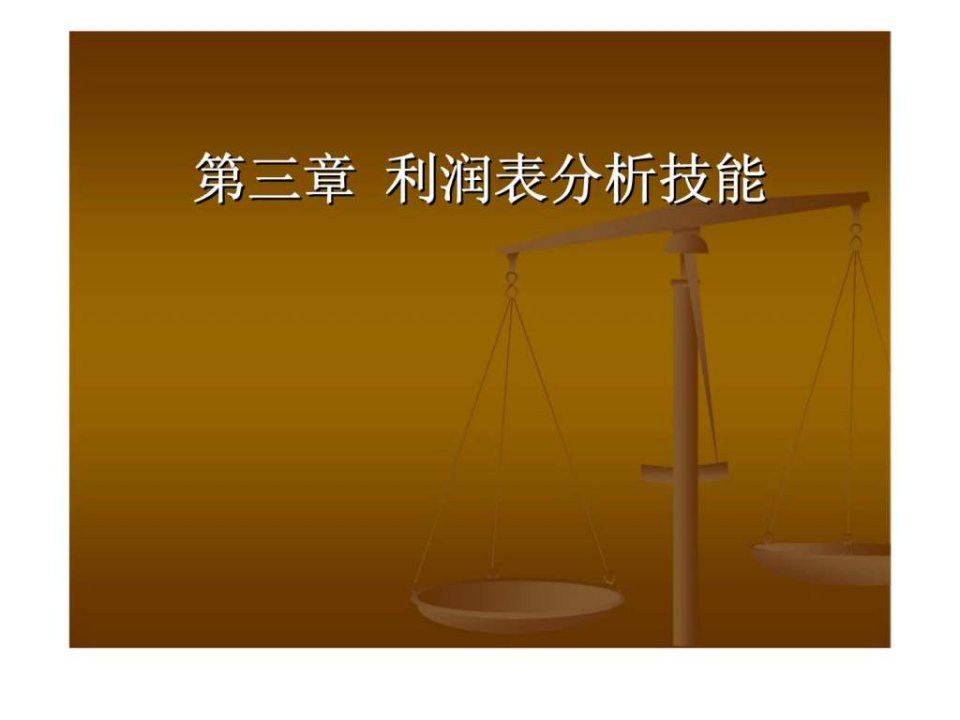 财务报告分析第三章利润表分析